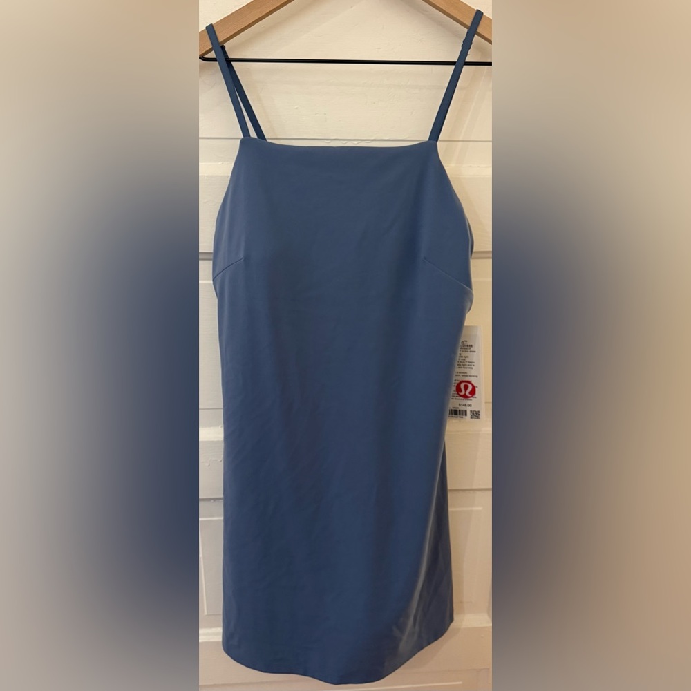 Lululemon Align Side-Slit Cami Dress Washed Denim Sz 10 - Picture 4 of 8